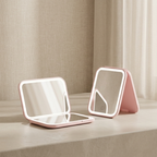 LED Makeup Mirror Dual Sided Magnification USB C Rechargeable