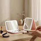 LED Makeup Mirror Dual Sided Magnification USB C Rechargeable