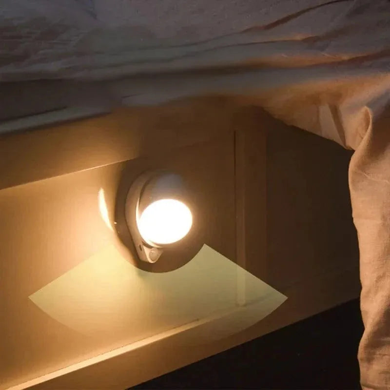 LED Motion Sensor Night Light Set of 2 USB Rechargeable Touch Switch White Light