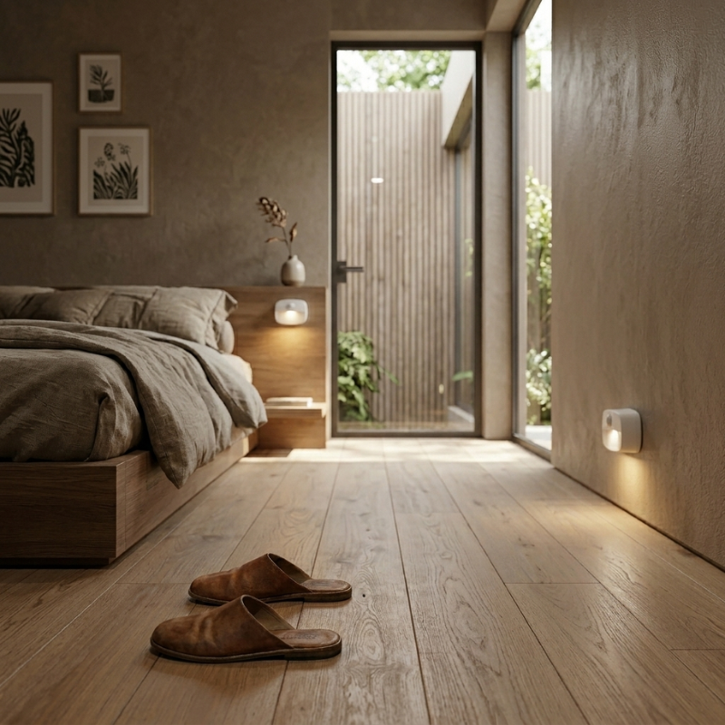 LED Motion Sensor Night Light Battery Powered ABS