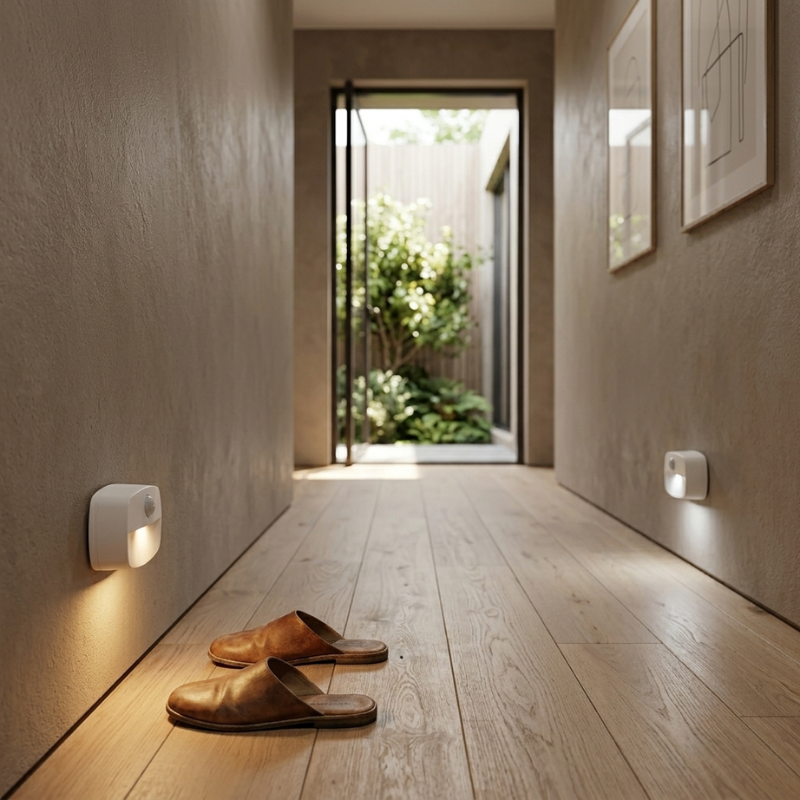 LED Motion Sensor Night Light Battery Powered ABS