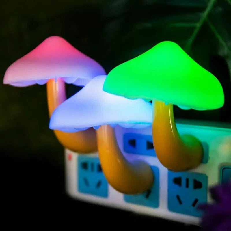 LED Mushroom Night Light, 0.6W Power, 110-240V Voltage, Color-Changing LED