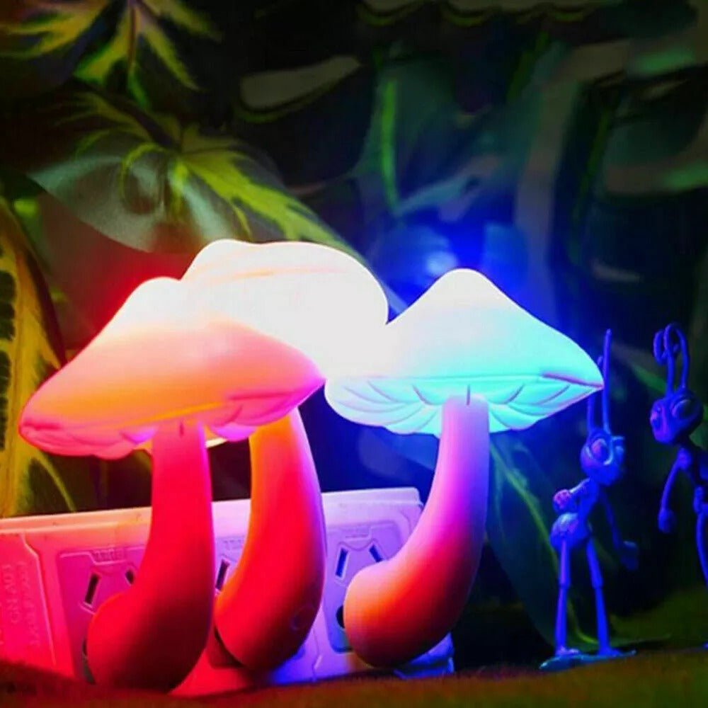 LED Mushroom Night Light, 0.6W Power, 110-240V Voltage, Color-Changing LED