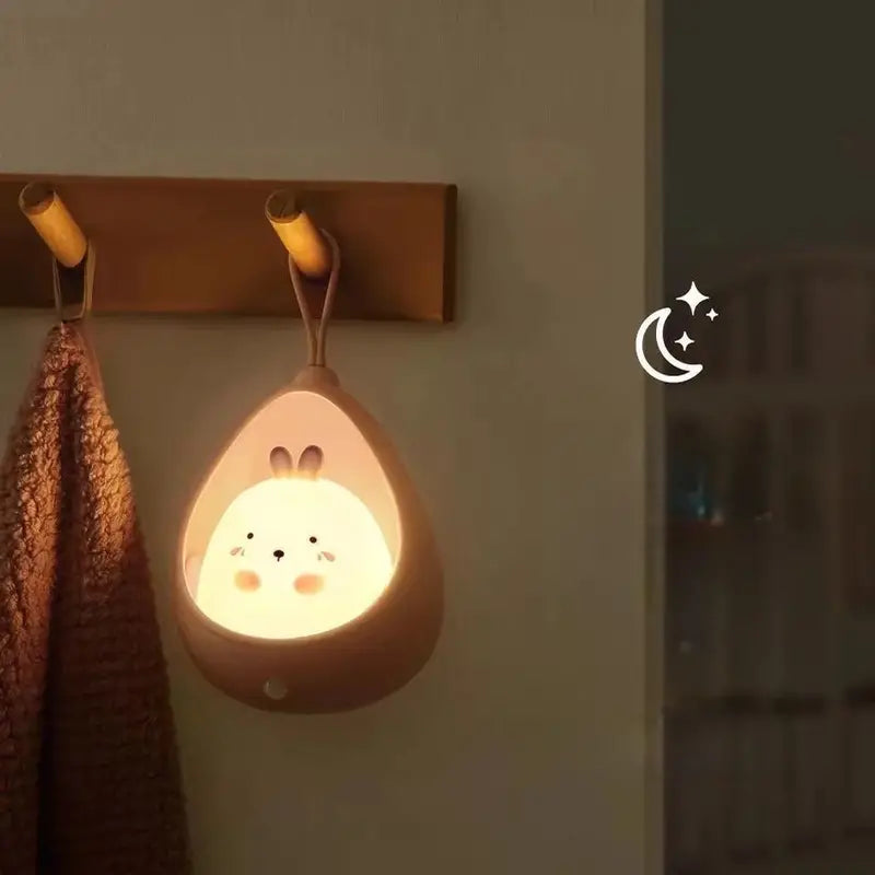 LED Night Light Silicone USB Rechargeable Motion Sensor Warm White