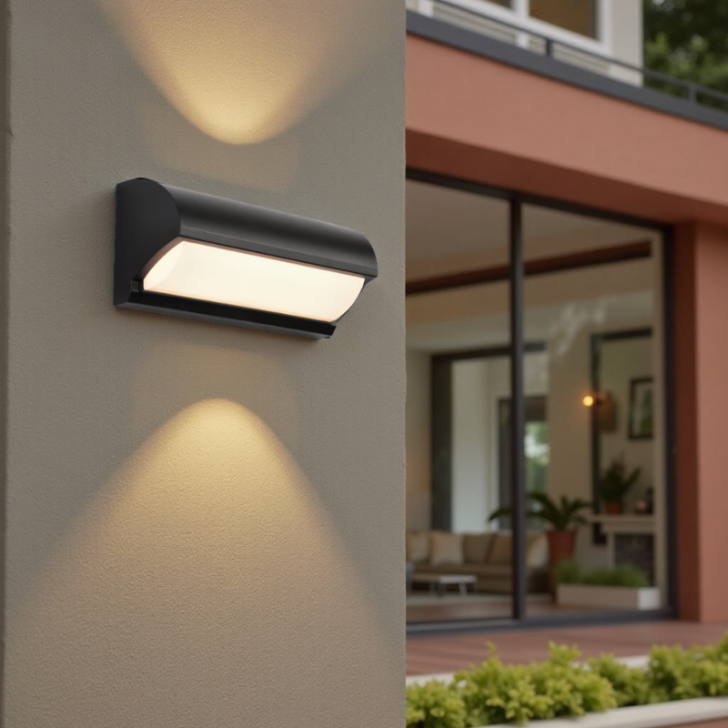 LED Outdoor Wall Light Black, Weatherproof, Energy Efficient Sconce
