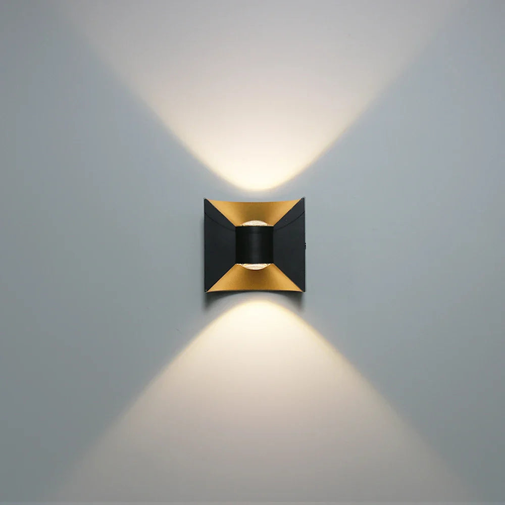 LED Up and Down Wall Sconce, Weatherproof, Wall Mounted, Dual Beam