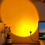 LED Light Projector, 12 cm Height, 7 Color Modes, USB Powered