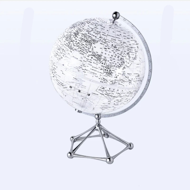 LED Rotating World Globe Lamp with Rotating Display and Warm LED Light