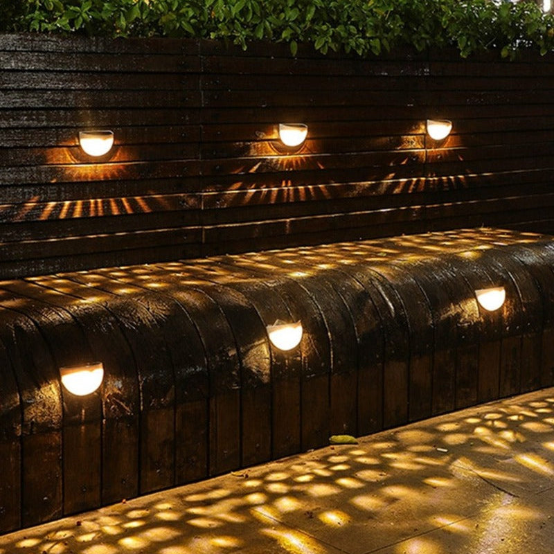 Solar Outdoor LED Light Aluminum Acrylic Wall Mount Integrated LED