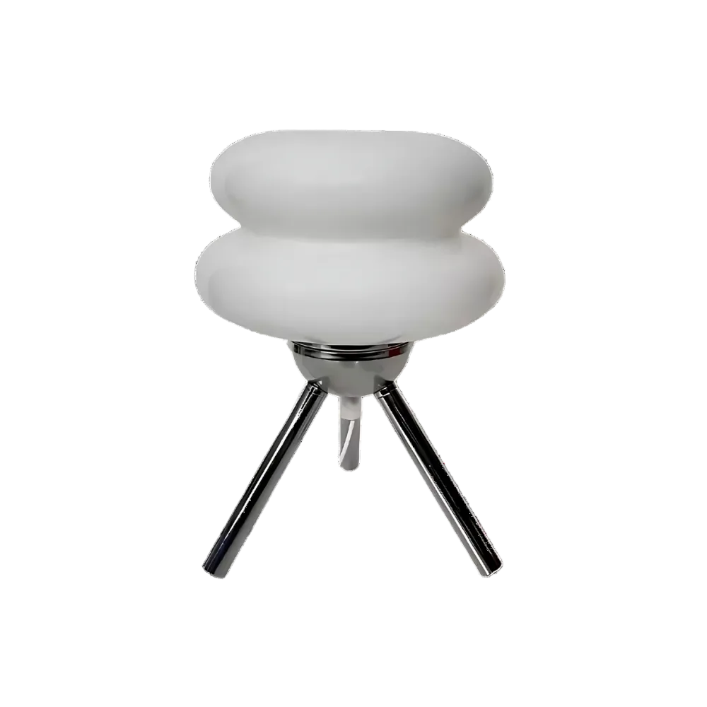 LED Tripod Table Lamp, Glass Shade, Iron Base
