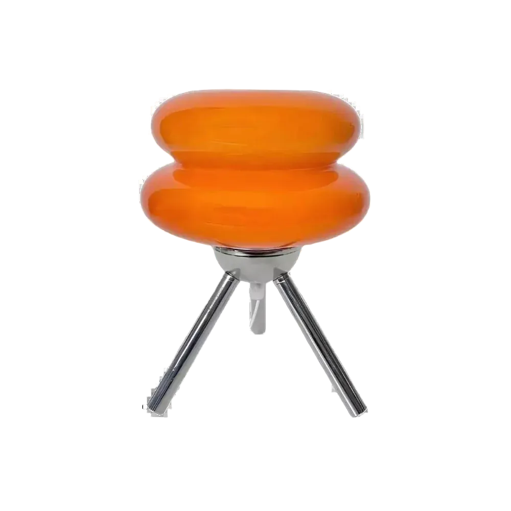 LED Tripod Table Lamp, Glass Shade, Iron Base