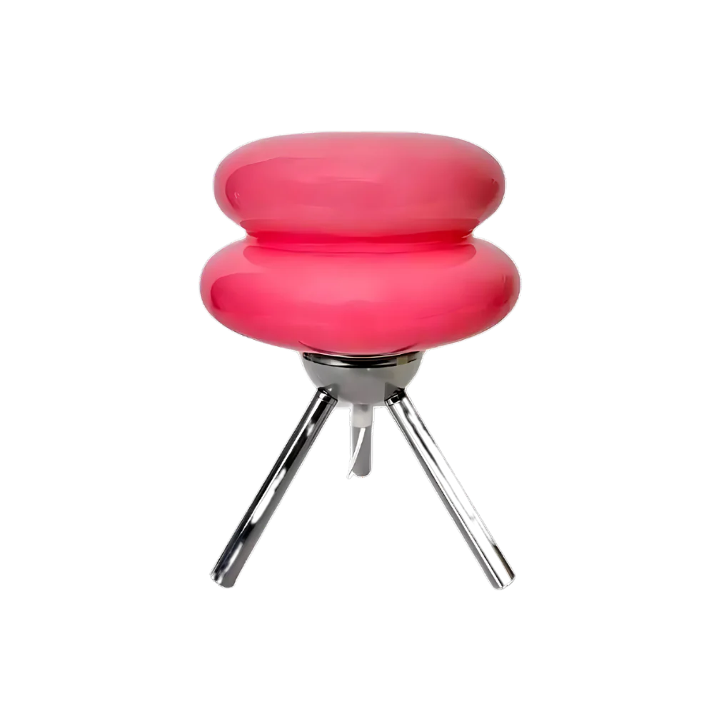 LED Tripod Table Lamp, Glass Shade, Iron Base