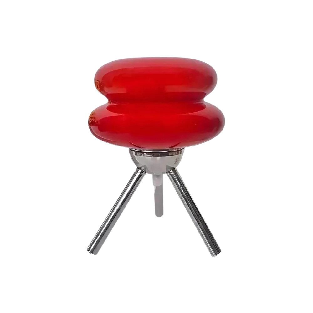 LED Tripod Table Lamp, Glass Shade, Iron Base