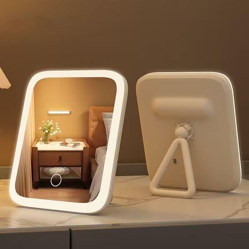 LED Vanity Mirror, Touch Control, USB Rechargeable, 3 Color Lighting