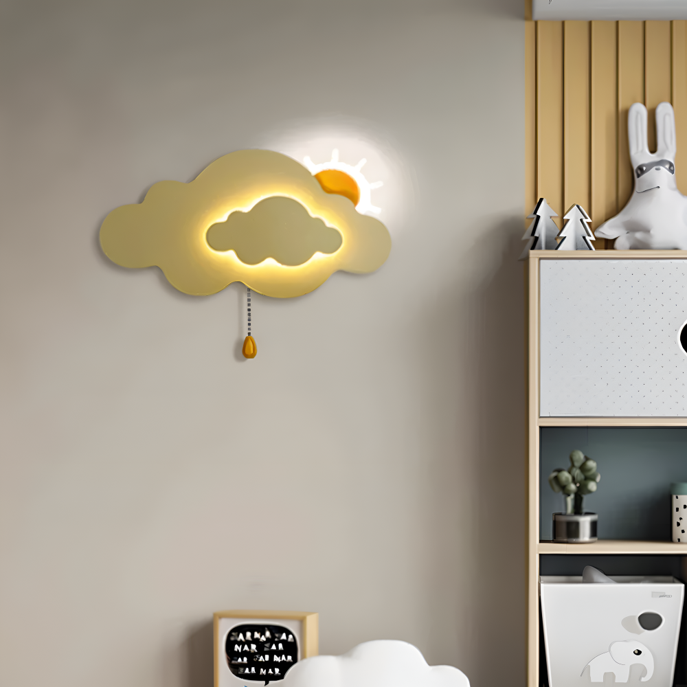 Cloud Wall Lamp, Built In LED Light, Wall Mounted, Three Light Colors