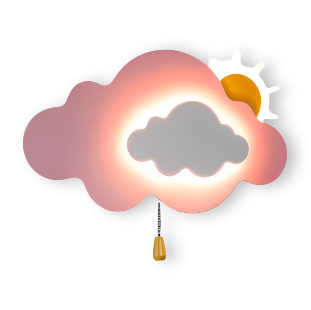 Cloud Wall Lamp, Built In LED Light, Wall Mounted, Three Light Colors