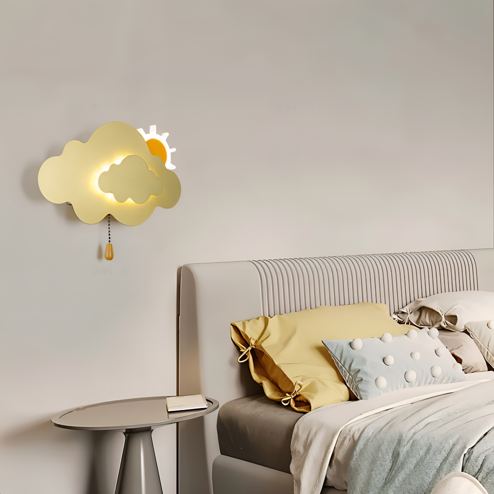 Cloud Wall Lamp, Built In LED Light, Wall Mounted, Three Light Colors