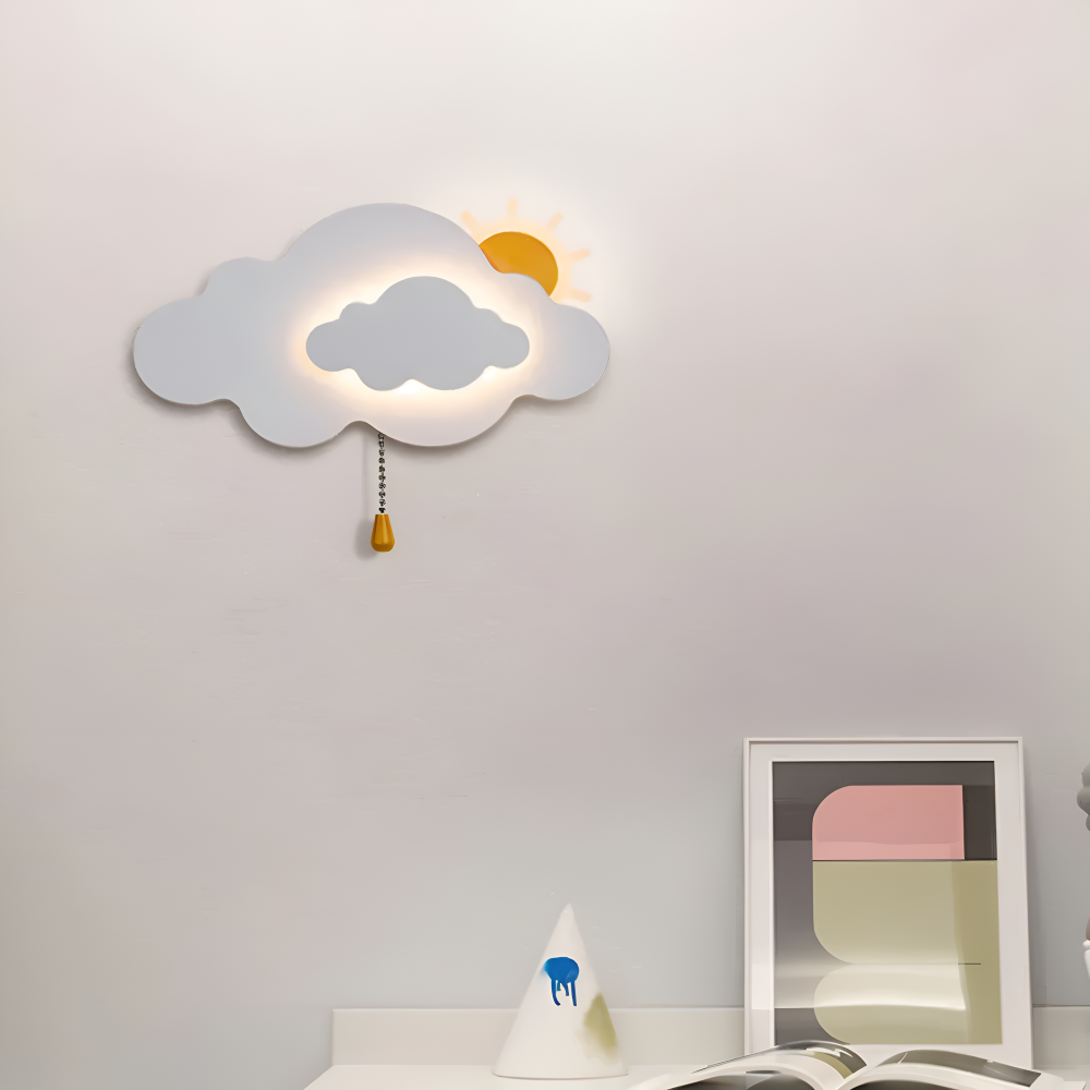 Cloud Wall Lamp, Built In LED Light, Wall Mounted, Three Light Colors