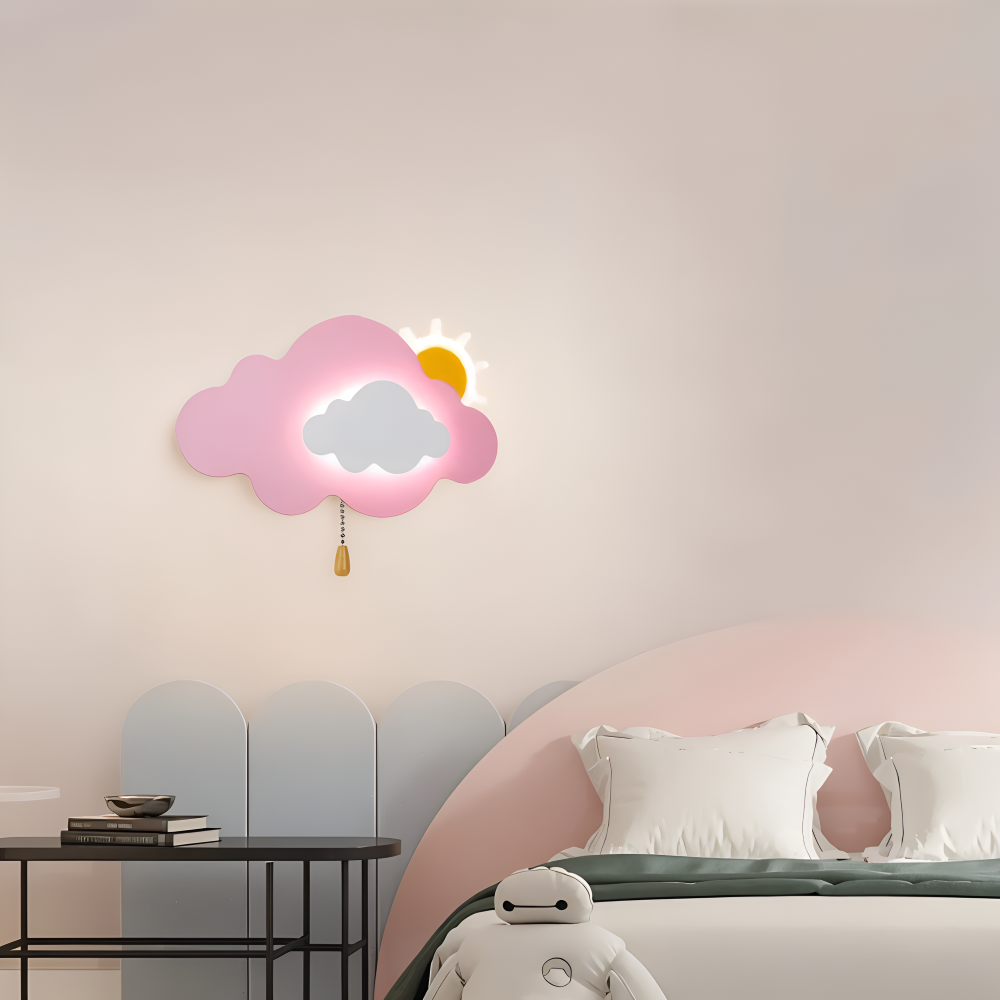 Cloud Wall Lamp, Built In LED Light, Wall Mounted, Three Light Colors