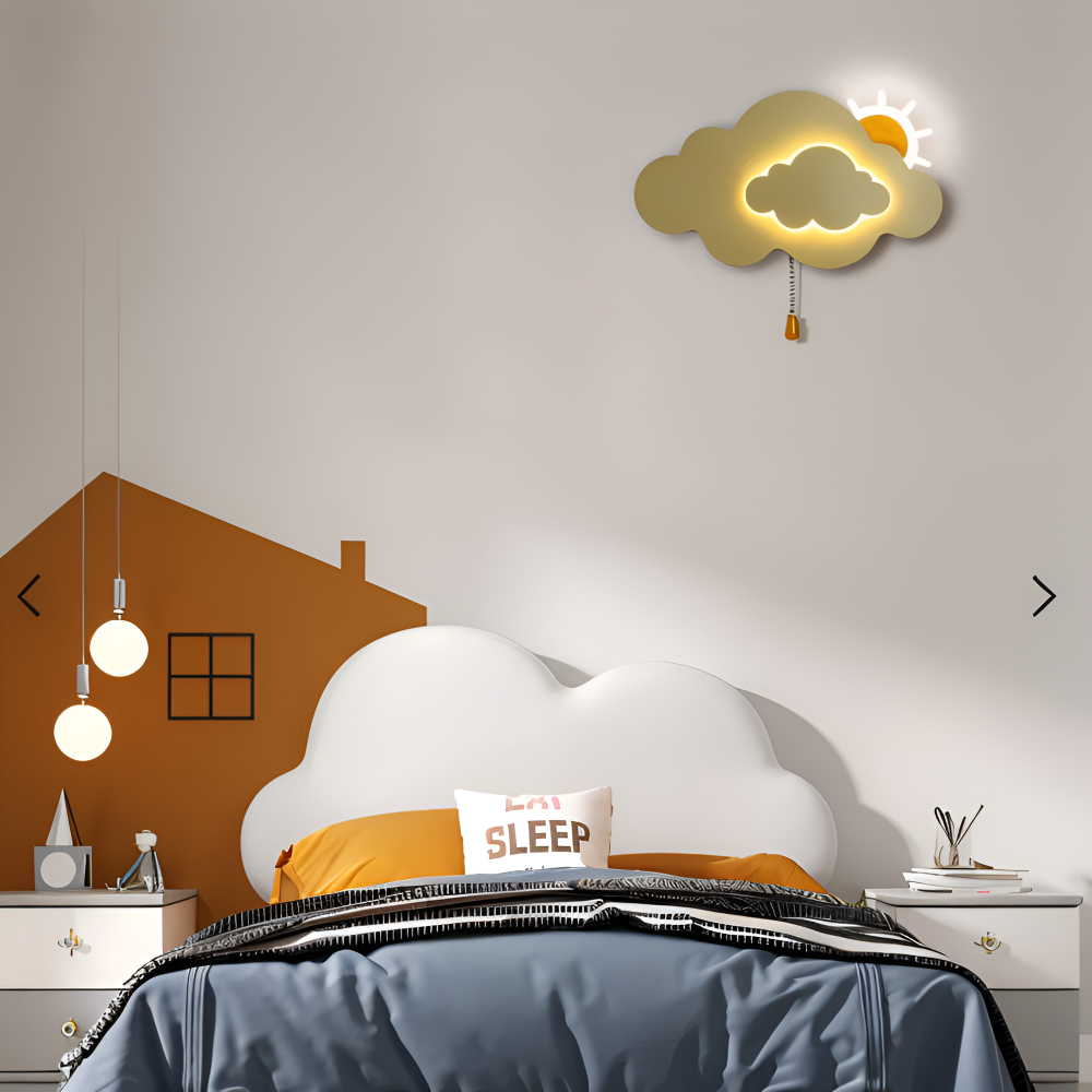 Cloud Wall Lamp, Built In LED Light, Wall Mounted, Three Light Colors