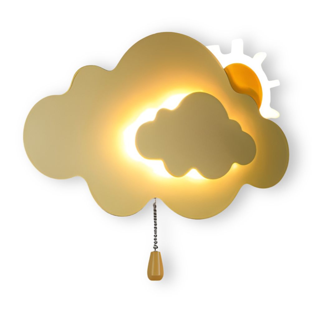 Cloud Wall Lamp, Built In LED Light, Wall Mounted, Three Light Colors