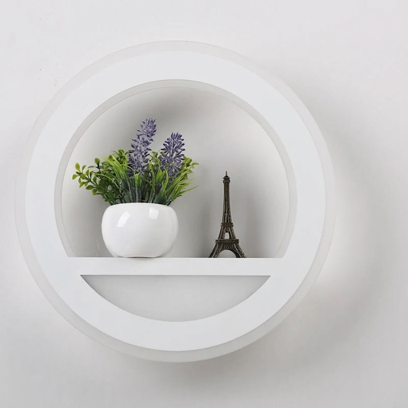 LED Wall Light Dimmable Remote Control Metal Acrylic Fixture