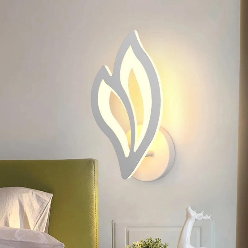 Wall Sconce LED Metal Acrylic Hardwired Light Fixture