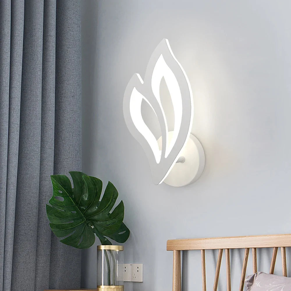 Wall Sconce LED Metal Acrylic Hardwired Light Fixture