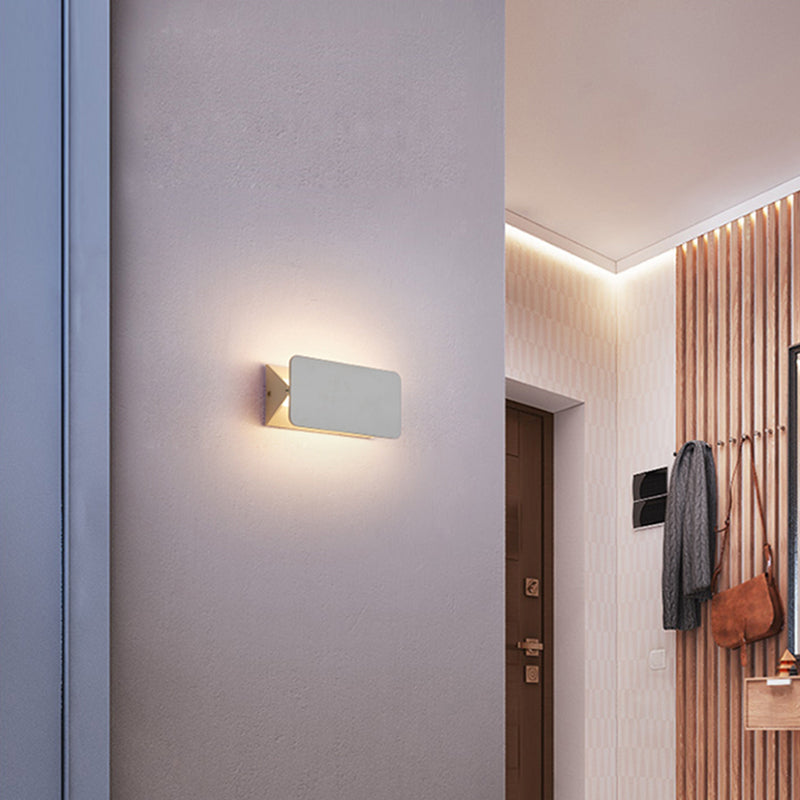 Indoor Wall Lamp LED Rotatable Metal Acrylic Wall Light Warm and Cool Light