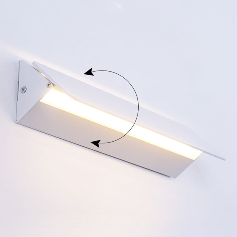 Indoor Wall Lamp LED Rotatable Metal Acrylic Wall Light Warm and Cool Light