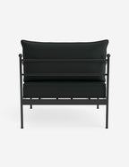 Lira Outdoor Accent Chair | Black Metal Frame, Chic Cushions