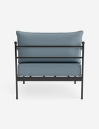 Lira Outdoor Accent Chair | Black Metal Frame, Chic Cushions