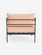 Lira Outdoor Accent Chair | Black Metal Frame, Chic Cushions