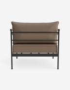 Lira Outdoor Accent Chair | Black Metal Frame, Chic Cushions
