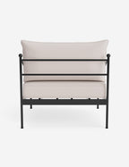 Lira Outdoor Accent Chair | Black Metal Frame, Chic Cushions