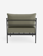 Lira Outdoor Accent Chair | Black Metal Frame, Chic Cushions