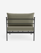 Lira Outdoor Accent Chair | Black Metal Frame, Chic Cushions