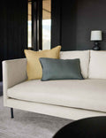 Luna Linen Lumbar Pillow | Superior-Quality Flax, Tonal Stitch Detail