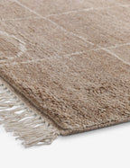 Bask Irregular Grid Wool Rug | Hand-Knotted, Geometric Accents