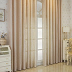 LabyrinthEleganz: Curtains embroidered in a geometric pattern – translucent & decorative for living rooms & bedrooms