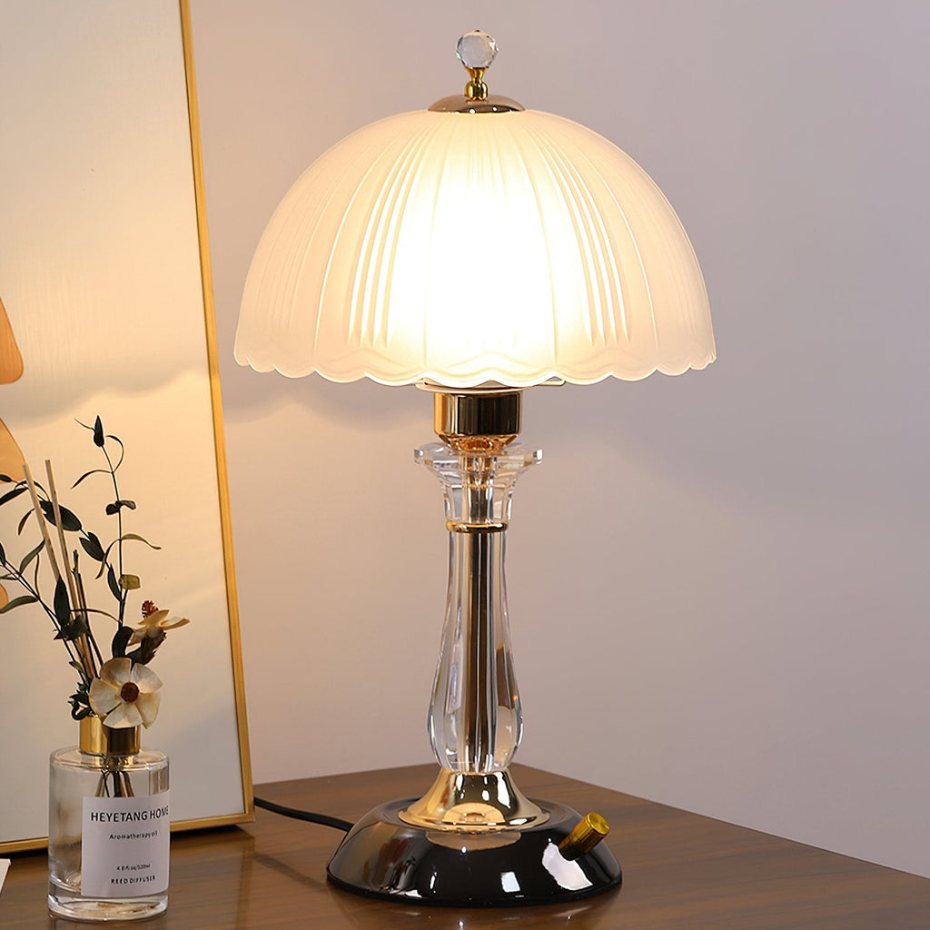 Glass Dome Iron Table Lamp