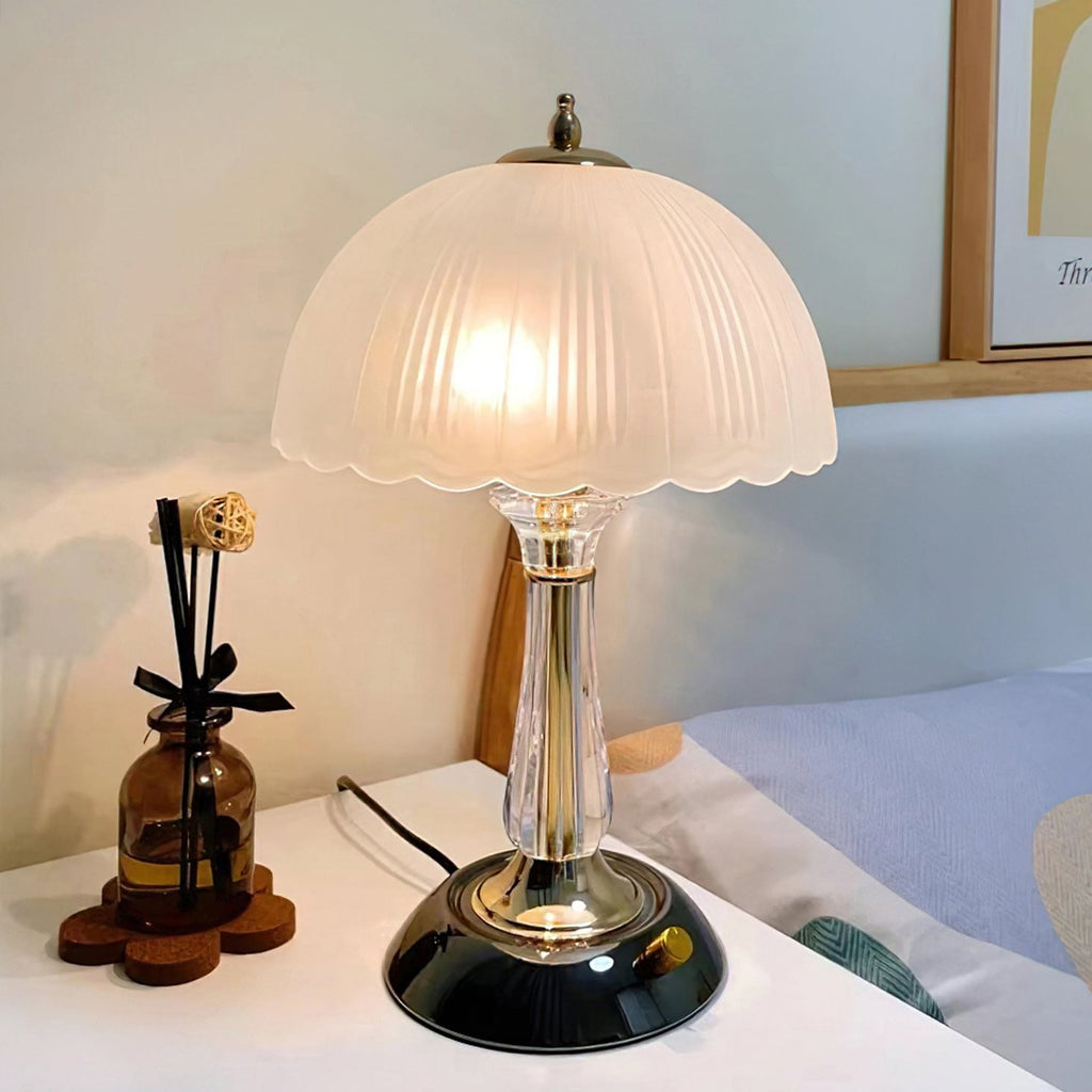 Glass Dome Iron Table Lamp