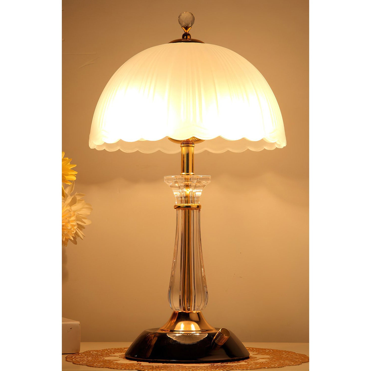 Glass Dome Iron Table Lamp