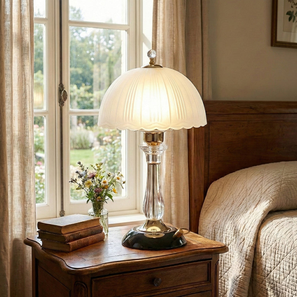 Glass Dome Iron Table Lamp