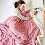 Lambswool-Style Fleece Winter Blanket – Soft and Warmest Blanket for Sofa and Bed, Cozy Comfort for Cold Days