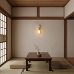 Natural Travertine & Iron Wall Light