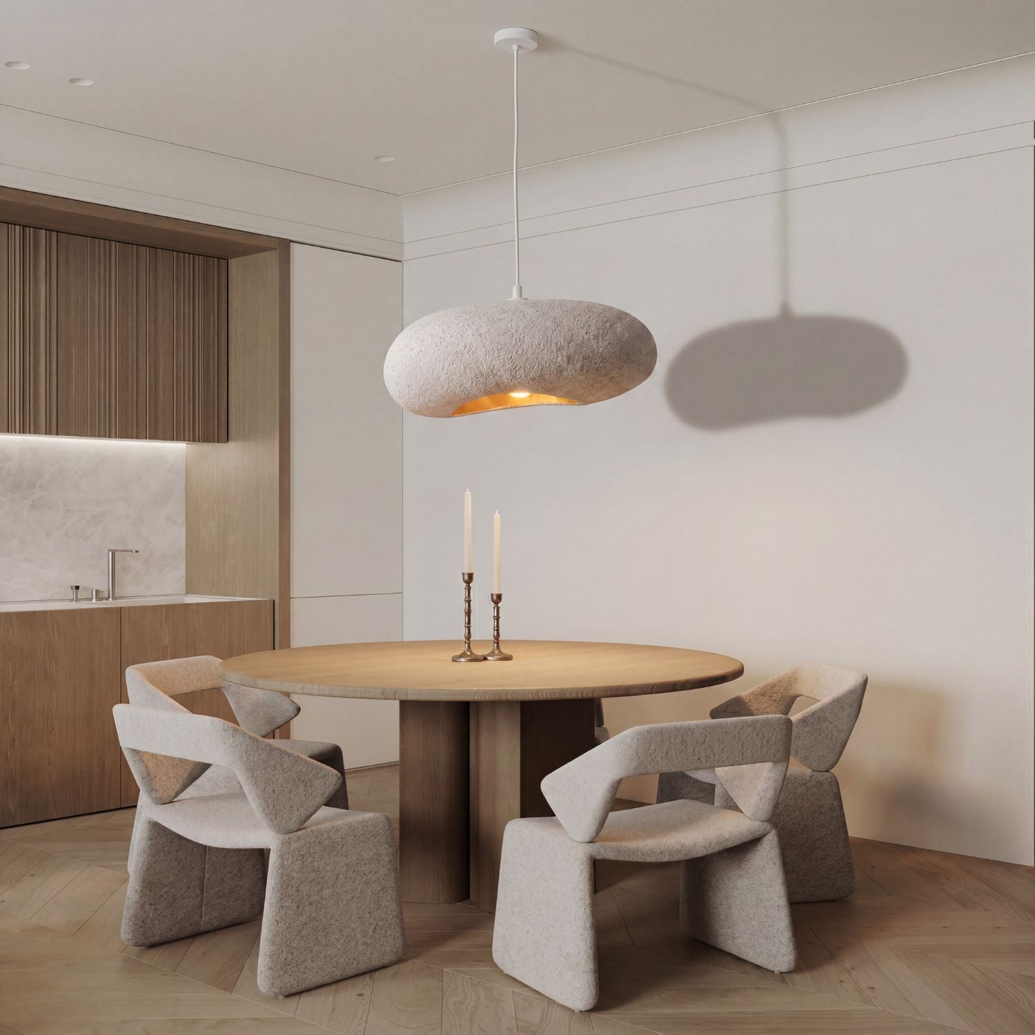 Bela Ceiling Lamp | Speckled White, Organic Texture 45 cm