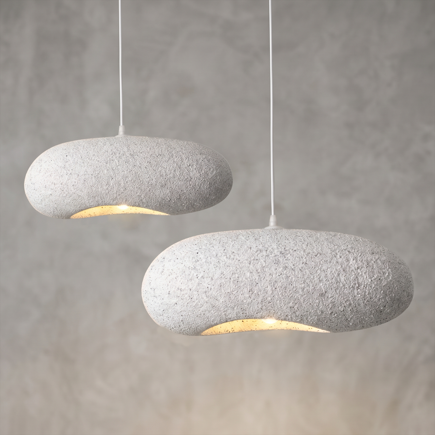 Bela Ceiling Lamp | Speckled White, Organic Texture 45 cm