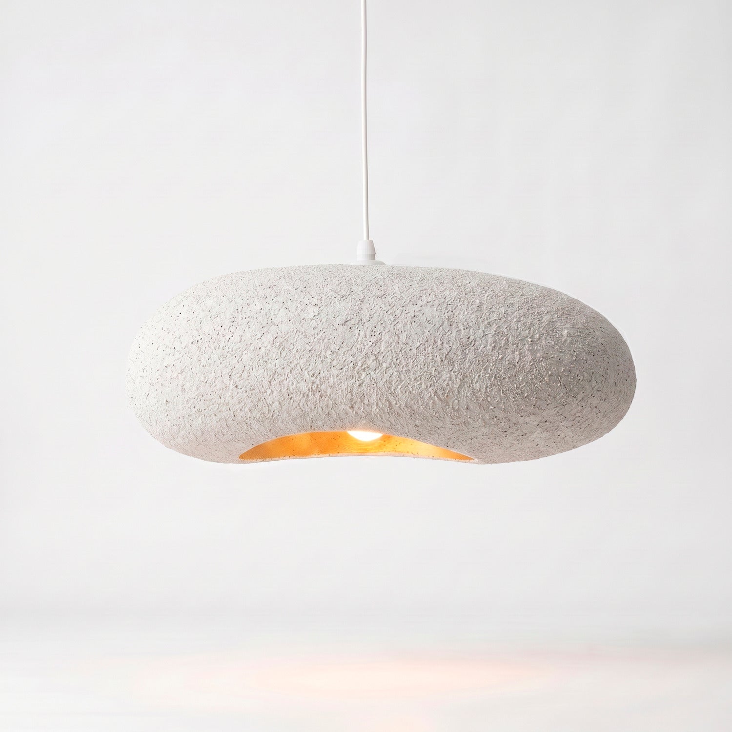 Bela Ceiling Lamp | White Speckled Texture, 55 cm Diameter