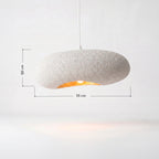 Bela Ceiling Lamp | White Speckled Texture, 55 cm Diameter
